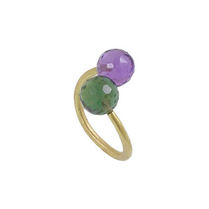 ring gold tourmaline amethyst