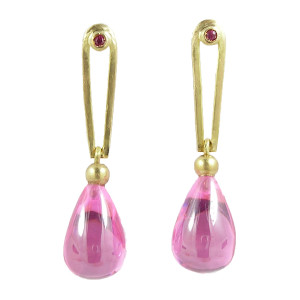 earrings 2019 gold rubies rose quartz
