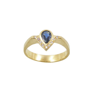ring gold sapphire diamonds