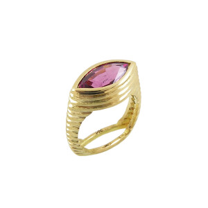 Ring Gold Rhodolith