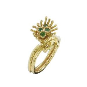 ring gold emeralds